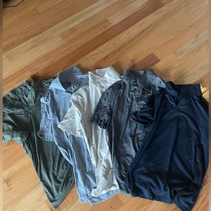 men’s lululemon evolution polo - all larges lot of 5